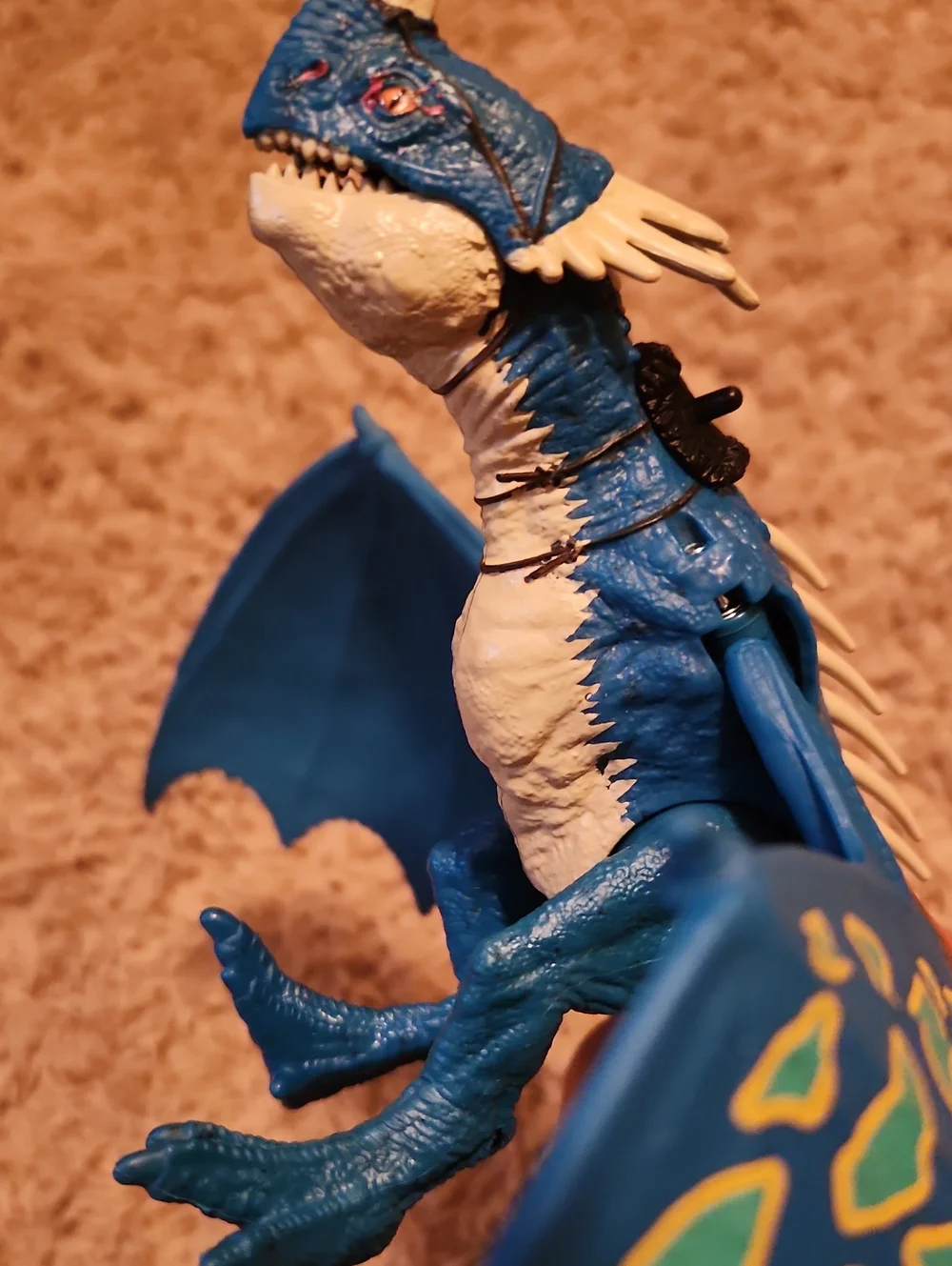 How To Train Your Dragon Deadly Nadder Blue Dragon Figure with Teal & Orange